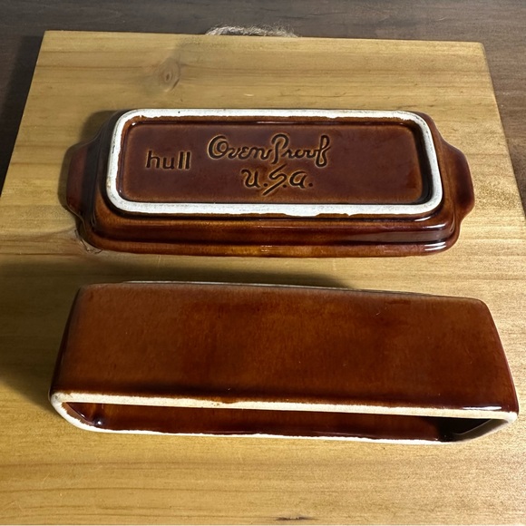 Hull Butter Dish Drip Brown - Picture 5 of 5